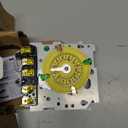 T104M Mechanical Time Switch,208-277 VAC 5HP 40A DPST Time Switch,24 Hour 12 ON/Off,Mechanism Only,Heavy Duty Electromechanical Outdoor/Indoor Timer for Pool Pump and Water Heater Lighting (Yellow)