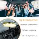 Mini Car Drum Cymbal For Car Air Vent (Gold)  Crash Cymbal Dashboard Ornament Accessory for Musicians, Drummers, Music Lovers  Funny Auto Interior Gift for Men Women Teens (2PCS Gold)