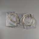 2 x 20LEDs Fairy Lights Battery Operated, Silver Wire 2 Mode Chains String Lights for Bedroom Christmas Party Decoration (Warm White, 6.6)