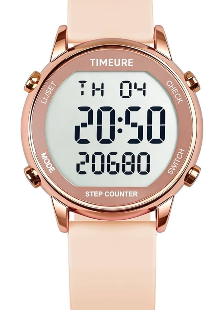 Pedometer Watch for Women, Step Counter for Walking No App/Phone Required Step Counter, Waterproof Fitness Calorie Tracker, Distance Tracking, Alarm, Large Digital Display Watch, TU-2509