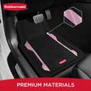 Rubbermaid Car Floor Mat, Heavy Duty All-Weather Car Mats Full Set with Dual-Tone Pink Aluminum Inserts Universal Fit, Anti-Slip Backing, Trim-to-Fit for Most SUV, Sedan