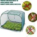 ANC POP Pop Up Mesh Plant Cover,40'' x 40'' x 30'' Plant Protector for Raised Garden & Flower Bed, Net Cage Plant Guard for Fruits, Vegetables, Seedlings and Herbs, 8 Ground Stakes for Fixing