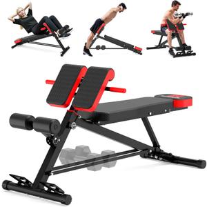 K KiNGKANG Adjustable Weight Bench,Multi-Functional Roman Chair for Full All-in-One Body Workout Hyper Back Extension and Sit Up
