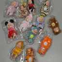 12 Pcs Mini Baby Dolls,4 inch Lifelike Realistic Tiny Baby Dolls with Animal Clothes,Cute Baby Doll Gifts for Girls Kids Birthday Baby Shower