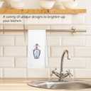 Chinoiserie Champagne Kitchen Towels - Blue and White Coquette Porcelain Champagne Dish Hand Tea Towels, Preppy Decorative Towel for Bathroom Kitchen, 16x24 Inch