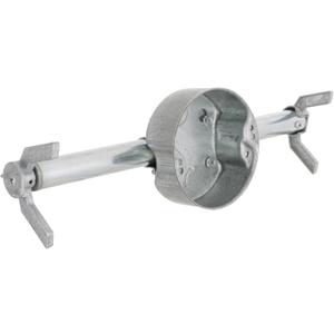 Hubbell Raco 936 4 in. Round Retro-Brace Ceiling Fan-Rated Support, 4 in, Gray