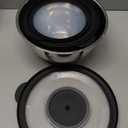 E-far Mixing Bowls Set of 5, Stainless Steel Salad Mixing Bowl with Transparent Lid, Metal Nesting Bowl Attach with 3 Graters for Kitchen Prepping/Serving/Baking/Storage, 4.6/2.6/1.5/1/0.7 QT - Black