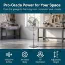 16 Inch Metal Pedestal Fan, Oscillating Standing Fan 3 Speed