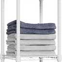 480 lbs Storage Shelves 4 Tier Shelving Units for Storage, Wire Shelving Unit for Closet, Adjustable Shelves for Bathroom Steel Organizer Wire Rack, White 11.8" D x 11.8" W x 47.3" H