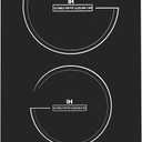 Double Induction Cooktop,110V 2600W 2 burner induction cooktop with hot plat with LED Touch Screen 10 Levels,Child Safety Lock & Timer 110V countertop burners