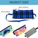 2 x Small Animal Sling Carrier,Small Animal Bag for Bearded Dragons Lizards and Reptile with Adjustable Strap Tow Rope 3 Sizes Pack + Small Animal Sling CarrierBlue Grid