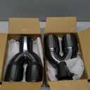 OtpOutopa 2PCS Dual Exhaust Tip 2.48 inch Inlet, Universal Black Car Exhaust Tips Curved Muffler Tip Modification Tail Pipe Tail Throat, Adjustable Car Thickened Decoration Pipe