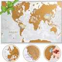 Scratch The World  Travel Map - Scratch Off World Map Poster - X-Large 23 x 33 - Maps International - 50 Years of Map Making - Cartographic Detail Featuring Country & State Borders (23 x 33 Scratch the World)