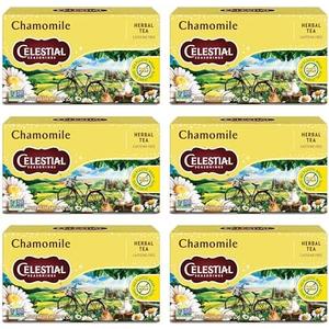 Celestial Seasonings Chamomile Herbal Tea, Caffeine Free, 20 Tea Bags Box (Pack of 6),BB Date: 03/24/27 Celestial Seasonings Chamomile Herbal Tea, Caffeine Free, 20 Tea Bags Box (Pack of 6),BB Date: 03/24/27