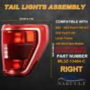Tail Light with Blind Spot Compatible With 2021 2022 2023 Ford F150 XLT Right Passenger Side Taillight Rear Brake Lamp Halogen Type Without Bulb # ML3Z13404C (Module NOT Included)