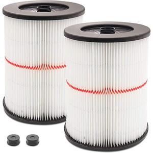 2 Pack  Cartridge Filter for Craftsman 917816 17816 Vacuum Filter General Purpose Wet Dry Air Filter Wet Dry Vac fit 5 Gallon and Larger Vacuum Cleaner