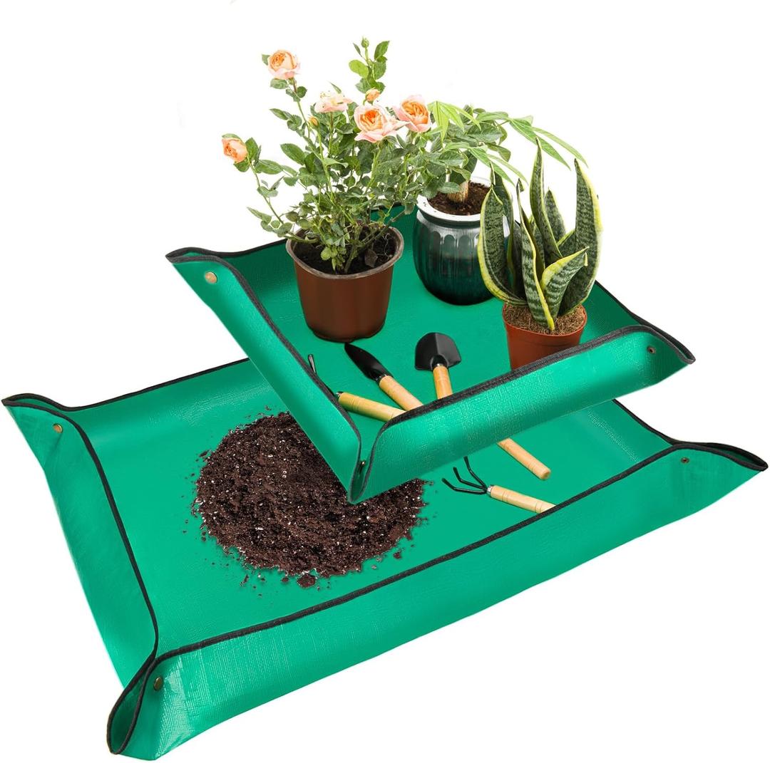 2PCS Repotting Mat, Excellence Indoor Waterproof Plant Transplanting Mat, Professional Gardening Mat Supplies (gardening tools are not included)