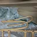 Beige Rattan Wall Hanger with 4 Hooks