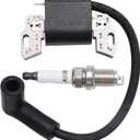MaySpare Ignition Coil for Briggs and Stratton 593872 798534 799582 Magneto Armature 08P502 09P602 09P702 Lawn Mower With Spark Plug