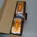 Partsam LED Pedestal Lights Amber/Amber Double Face 39 LED Turn Signal Lights Stud Mount Fender Lights Side Marker Lights for Heavy Truck Trailer Freightliner Peterbilt Mack Western Star