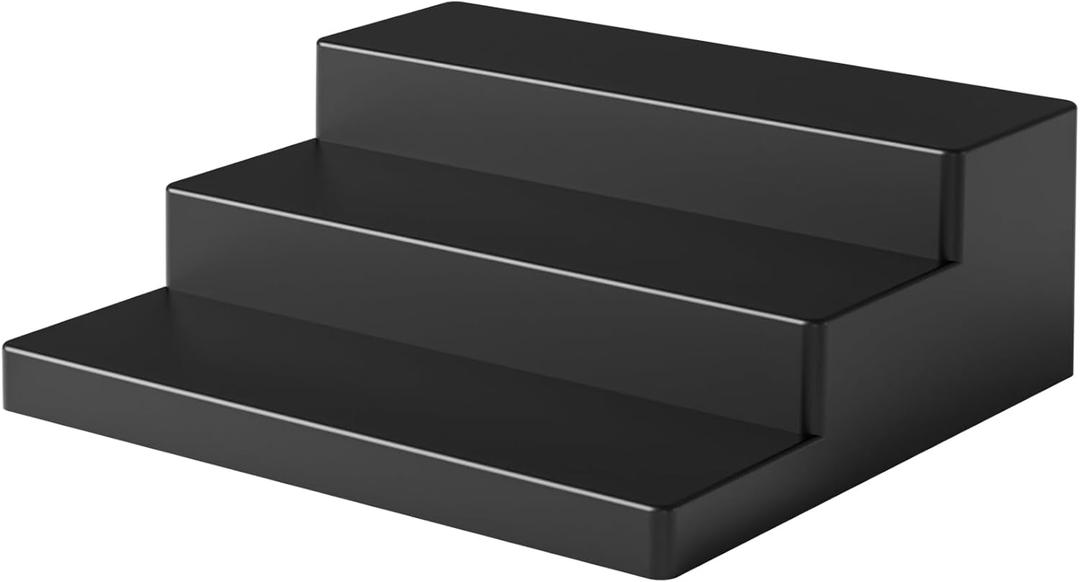 Yieach Cologne Perfume Organizer for Men,3 Tier Cologne Display Shelf & Fragrance Rack,Black Cupcake Stand and Display Risers for Action Figure,Funko Pop Display,Collectibles,Makeup,Perfume Shelf,1Pcs