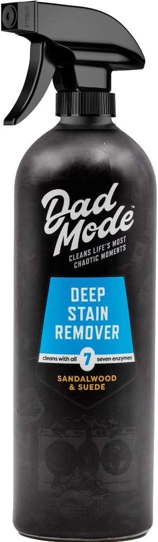 DadMode 7-Enzyme Laundry Stain & Odor Destroyer  Deep Cleaner for Extreme Clothing Messes Powered by Nuclease (DNAse) - Sandalwood & Suede, 16oz Refillable Bottle