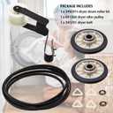 Dryer Repair Kit Replace for Whirlpool WED5000DW1 WED5000DW2 WED5010LW1 WED5010LW0 WED49STBW0 WED49STBW1 WED5000VQ0 WED5000VQ1 - Drum Rollers 14210017, Belt 341241, Idler Pulley 14210023