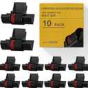 10 Pack Compatible IR40t Calculator Ink Roller Replacement for Casio hr-100tm Ink Ribbon Compatible with Casio HR-100TM HR-150TM HR-170RC Canon P23-dhv Sharp EL-1801V, Individually Sealed, B/R