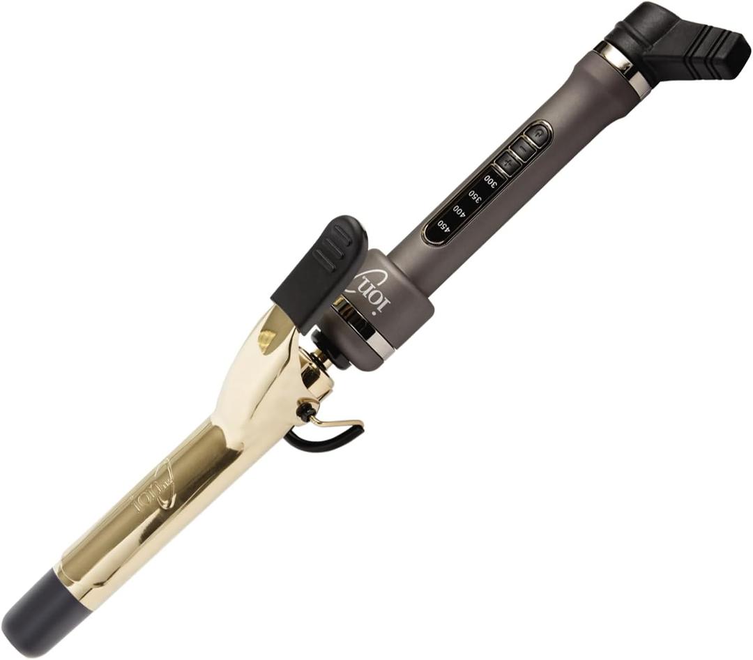ion Golden Titanium Curling Iron, 1 Inch, Durable, All Hair Types, Dual Voltage