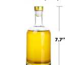 Clear Glass Bottles 17 oz (500 ml) 3 - Pack for Wine Beverages Drinks Oil Vinegar Kombucha Beer Water Soda with Cork Stopper Airtight Lid