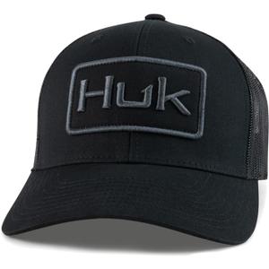 Mens Trucker Hat, Anti-Glare Snapback Fishing Hat for Men (One Size, Embroidered - Black)