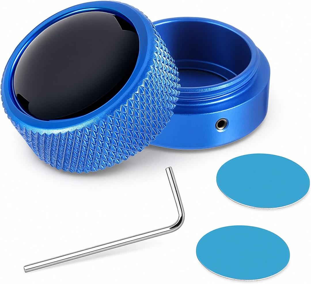 1 Pcs Round Pool Chalk Holder Blue Magnetic Chalk Pool Billiards Accessories Portable Cue Head Tool Box Cubes Cases Container for Billiard Cue Tip Tool Table Snooker Practical Accessories