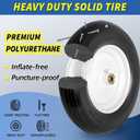 GICOOL 14.5" 3.50-8" Flat Free Wheelbarrow Tire and Wheel for Trolley Dolly | Fits 4.80/4.00-8" , 4.00-6" , 3.00/3.25-8" , 5/8" Axle Bore Hole, 3-6" Centered Hub