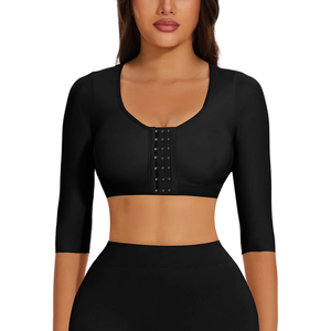 Shaper for Women Post Surgery Arm Lipo Compression Sleeves Slimming Arm Front Closure Shapewear Bra L
