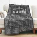 Levens Best Friend Blanket for Men Women 60"x50" Birthday Gifts for Best Friends Woman, Bestie Friendship Gifts for Women Friends, Soft Cozy Flannel Throw Blankets for Friend Men