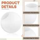 Retisee 2 Pcs 6 Inch Glass Lamp Shade Replacement Milky White Glass Globes Shade Frosted 2.67 Inches Fitter Opening Lighting Fixture Replacement Light Bulb Cover