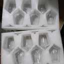 Transparent lasses Set of 12, 12oz Clear Red/White Transparent Cup, Long Stem Transparent Glasses for Party, Wedding and Home