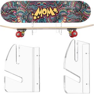 Wall-Mounted Skateboard Mount - Space-Saving Horizontal Display Rack for Secure Skateboard Storage & Decoration, 17*18