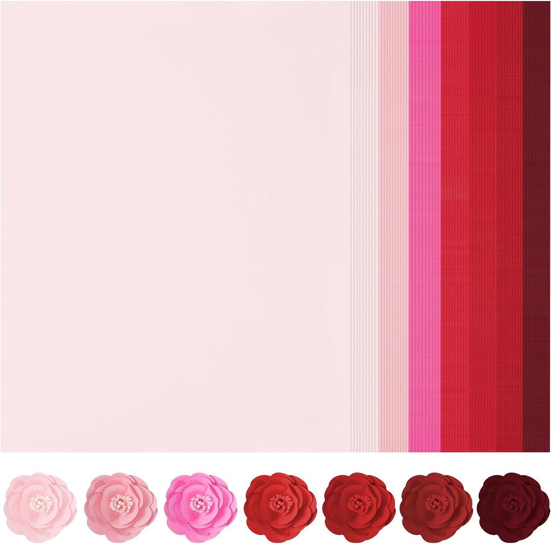 70 Sheets Red Tones Cardstock - 7 Gradient Colors Cardstock 8.5'' x 11'' 92lb/250gsm Heavyweight Paper Pink Series Double-Sided Card Stock PAP13MX3