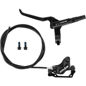 MTBHydraulic Disc Brakes Set, Left Rear 1550mm, Mountain Bike 4-Piston Hydraulic Disc Brakes Set, Aluminum Alloy Hydraulic Brake Kit for Mountain Bike, Road Bike Left Rear 1550mm (Split)