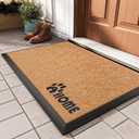 YDKGL Dirt Trapping Outdoor Welcome Mats, 24x35 Durable Non-Slip Door Mat Outside Entrance, Low Profile Easy Clean Doormat for Patio Porch Front Indoor Entryway, Brown