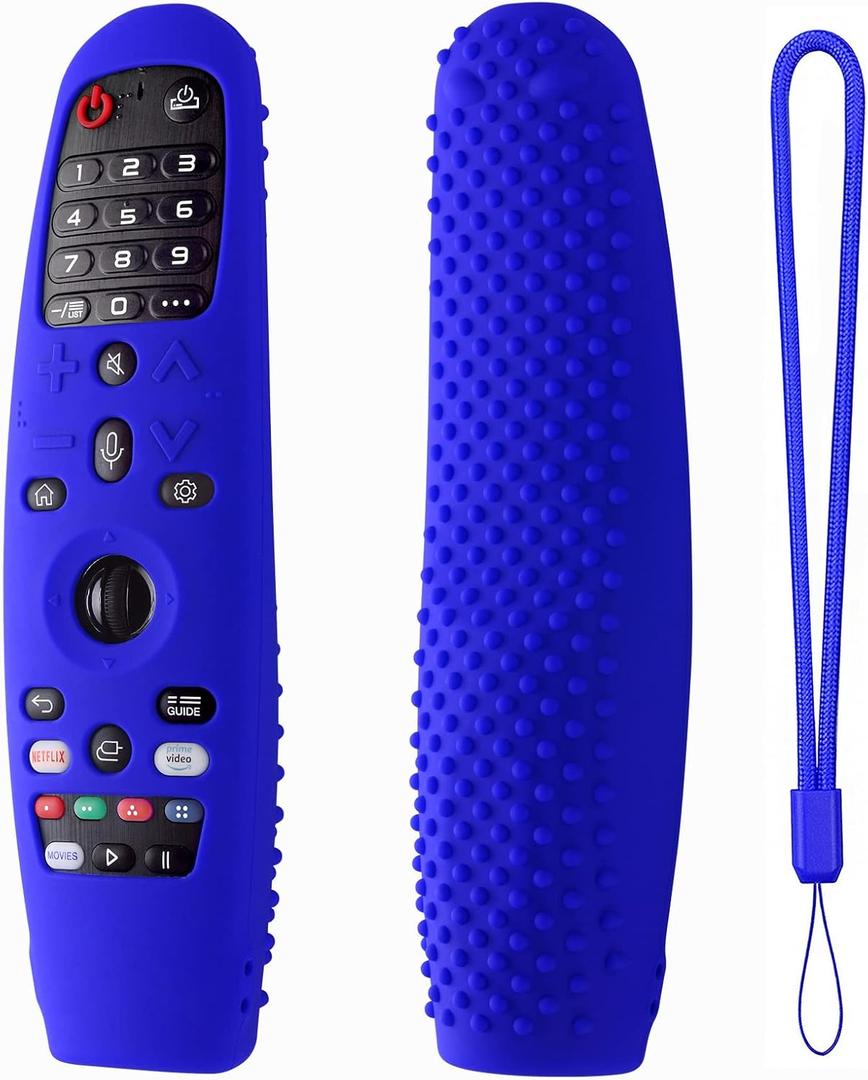 Hi Color Silicone Cover for LG AN-MR600/AN-MR650 / AN-MR18BA / AN-MR19BA/AN-MR20GA TV Remote Control Protective Sleeve for LG Magic TV Remote Cover Case(Blue)