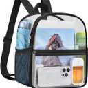 USPECLARE Clear Backpack Stadium Approved 12X11x6, Waterproof Clear Bag Stadium Backpack for Concert Work Sport Event