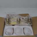 Bathroom Light Fixtures, 3-Light Brushed Gold Vanity Light, Modern Wall Sconces with Milk White Globe Glass Shade, Vanity Lighting Fixtures Over Mirror, VL195-BG-ML-3