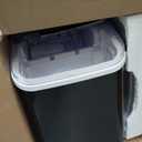 Sweetcrispy Countertop Ice Maker Machine, Portable Self-Cleaning Ice Machine with Ice Scoop, Basket and Handle, 9 Cubes in 6 Mins, 26.5lbs/24Hrs, 2 Sizes of Bullet Ice for Home Kitchen, Coal Black