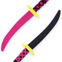 Super Z Outlet Lightweight Safe Soft Foam Toy Swords Ninja Pirate Style with Handle for Party Favors, Children Games & Activities (6 Pack)
