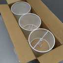 Wellmet Small Lamp Shades,ONLY for Candle Bulbs,Clip-on Drum Mini Lampshades,Set of 6, 5.5"x 5.5"x5",Cream White