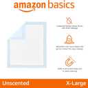 Amazon Basics Puppy Pads with Quick-Dry 5-Layer Leak-Proof Design for Potty Training, X-Large Size 28 x 34 Inch, Pack of 40, Blue & White