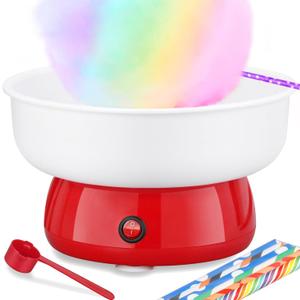 Cotton Candy Machine for Kids,Homemade Portable Cotton Candy Maker for Birthday, DIY, Party Gatherings,Christmas Halloween Gift, Red