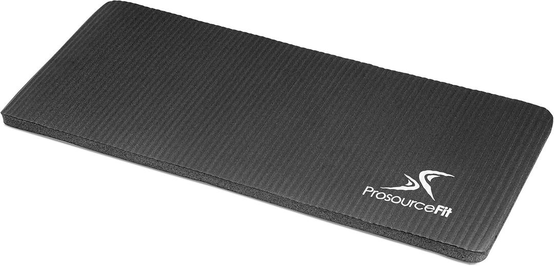 ProsourceFit Extra Thick Yoga Knee Pad and Elbow Cushion 15mm (5/8) Fits Standard Mats for Pain Free Joints in Yoga, Pilates, Floor Workouts (Black)